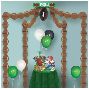 Pack of 6 Brown Football Party Game Day Canopy Decorating Kit 20' x 20' - All