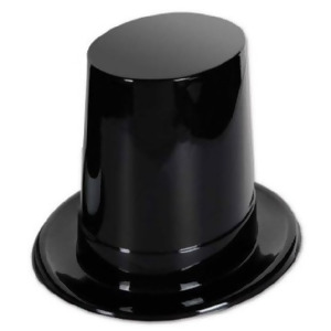 Club Pack of 12 Jet Black Super High Topper New Year's Party Hats - All