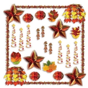 28 Piece Colorful Fall Thanksgiving Reflections Decorating Kit - All