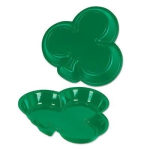 Club Pack of 24 Green Shamrock St. Patrick's Day Disposable Snack Trays 12 - All