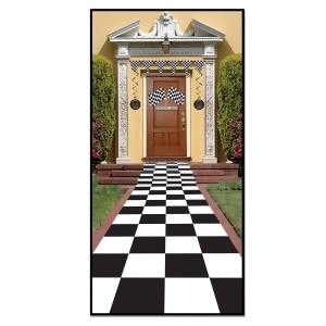 Pack of 6 Poly Racing Themed Checkered Novelty Aisle Runners 24 x 10' - All