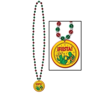Club Pack of 12 Cinco de Mayo Beads with Fiesta Medallion Necklaces 32 - All