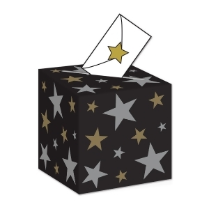 Pack of 6 Black Silver and Gold Awards Night Novelty Ballot Box 9 x 9 - All