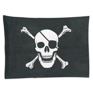 Club Pack of 12 Distressed Black and White Skull and Crossbones Pirate Flag 29 x 40 - All
