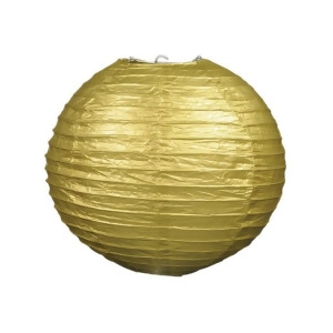 Club Pack of 18 Round Gold Hanging Paper Lanterns 9.5 - All