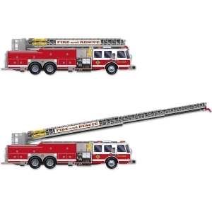Club Pack of 12 Printed Fire Truck with Jointed Ladder Party Decorations 5' - All