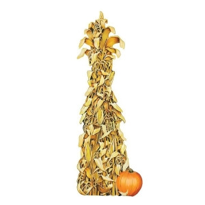 Club Pack of 12 Double Sided Fall Thanksgiving Jointed Cornshock Decoration 5' - All