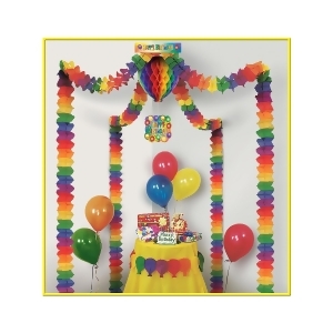 Pack of 6 Multi-Colored Happy Birthday Party Canopy Decorating Kits 20' x 20' - All