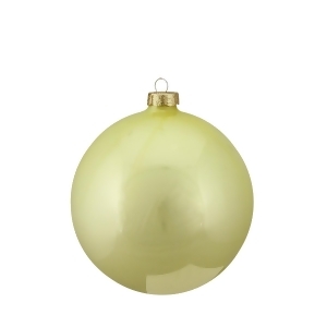 Shiny Soft Yellow Glass Ball Christmas Ornament 6 150mm - All