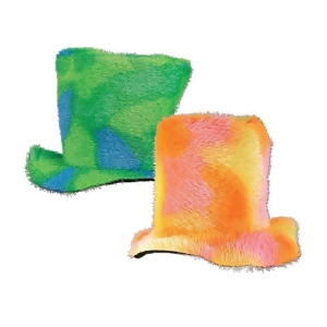 Pack of 6 Soft Multi-Color Sixties Mod Top Halloween Costume Hats - All