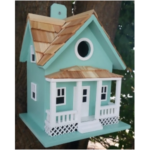 10 Fully Functional Sea Foam Blue Beach Side Cottage Outdoor Garden Birdhouse - All