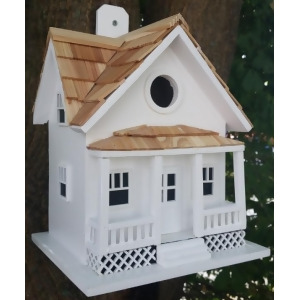 10 Fully Functional White Beach Side Cottage Outdoor Garden Birdhouse - All