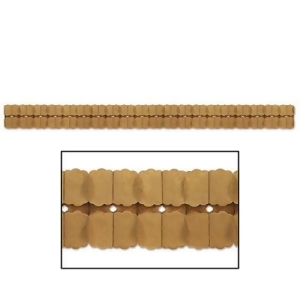 Pack of 12 Decorative Natural Kraft Paper Leaf Garland Party Decorations 4.5 x 12' - All