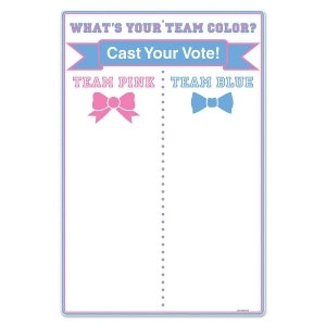 Club Pack of 12 Baby Shower What's Your Team Color Voting Tally Board 21.25 - All