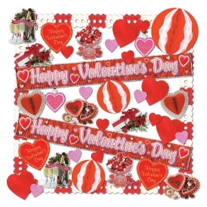 40-Piece Colorful Metallic Valentine's Day Decorating Kit - All