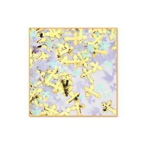 Pack of 6 Gold Light Purple and Blue Rejoice Party Confetti Decorations 0.5 oz. - All