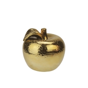 6 Luxury Lodge Antique Gold Apple with Snakeskin Design Christmas Table Top Decoration - All