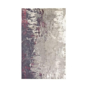 4' x 6' Lulled Watercolor Slate Gray White and Blushed Red Area Throw Rug - All