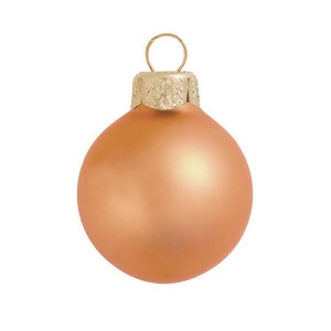 Matte Mandarin Orange Glass Ball Christmas Ornament 7 180mm - All