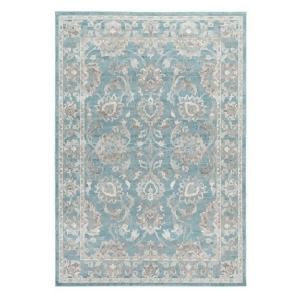 2.15' x 4' Paisley Place Tangy Teal Dolphin Gray and Khaki Beige Area Throw Rug - All