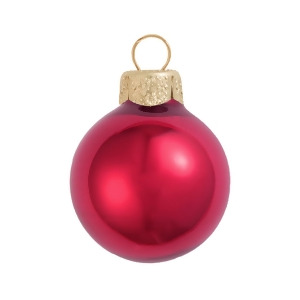 4Ct Pearl Rubine Red Glass Ball Christmas Ornaments 4.75 120mm - All