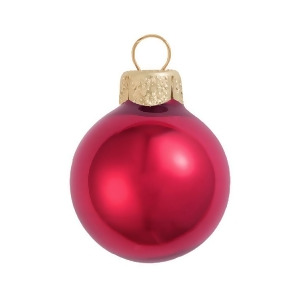 2Ct Pearl Rubine Red Glass Ball Christmas Ornaments 6 150mm - All
