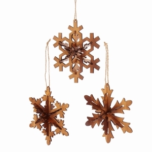 Pack of 24 Brown Snowflake Christmas Ornaments 5.5 - All