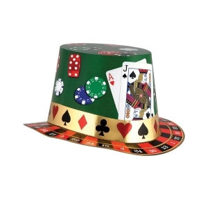 Club Pack of 25 Multi-Colored Casino Night Party Hi-Hats - All