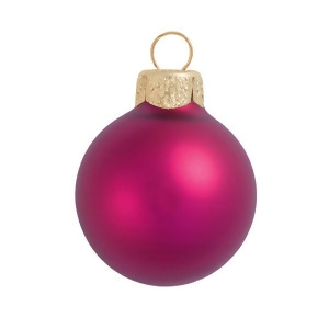 Matte Raspberry Pink Glass Ball Christmas Ornament 7 180mm - All