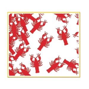 Pack of 6 Metallic Red Crawfish Mardi Gras Celebration Confetti Bags 0.5 oz. - All