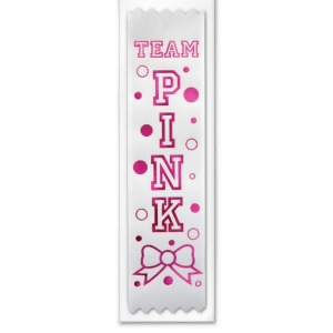 Pack of 30 White Team Pink Baby Girl Shower Party Favor Ribbons 6.25 - All
