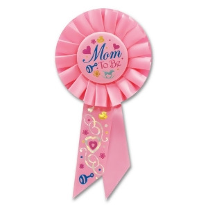 Pack of 6 Pink Mom to Be Mothers Day Baby Shower Party Rosette Ribbons 6.5 - All