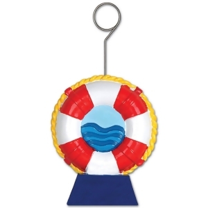 Pack of 6 Nautical Life Preserver Photo or Balloon Holder Party Decorations - All