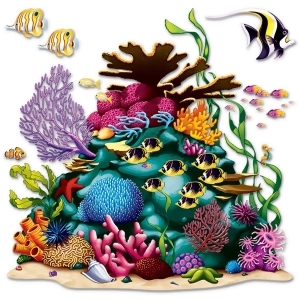 Club Pack of 12 Ocean Coral Reef Wall Decoration 5' 3 x 5' 3 - All