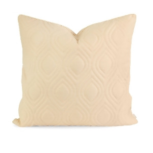 22 Decorative Cream Quilted Linen Down Throw Pillow - All