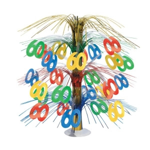 Pack of 6 Multi-Colored Happy 60th Birthday Party Cascading Table Centerpieces 18 - All