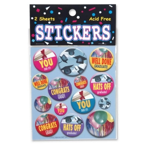 Pack of 6 You Did It Acid-Free Scrapbooking Graduation Sticker Sheets - All