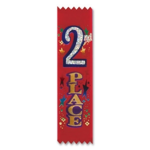 Pack of 30 Red 2nd Place School and Sports Award Ribbons 6.25 - All