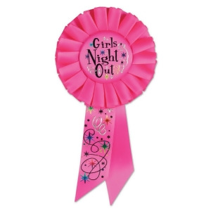 Pack of 6 Hot Pink Girls Night Out Diva Bachelorette Party Rosette Ribbons 6.5 - All