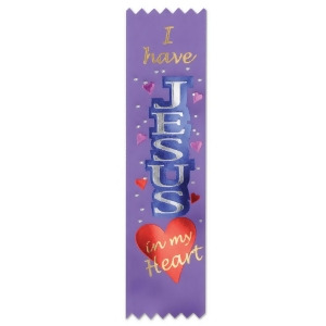 Pack of 30 Purple Religious Sunday School Jesus in My Heart Award Ribbons 6.25 - All