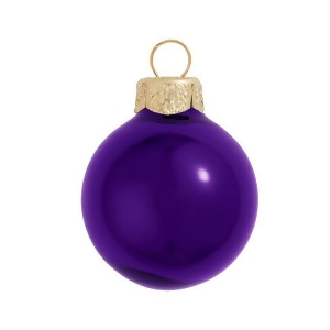 6Ct Shiny Purple Glass Ball Christmas Ornaments 4 100mm - All