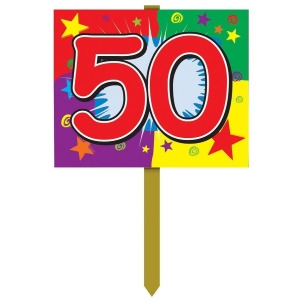 Pack of 6 Fun and Colorful 50 Double-Sided Yard Stake Sign Party Decorations 15 - All
