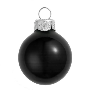 40Ct Shiny Black Glass Ball Christmas Ornaments 1.25 30mm - All