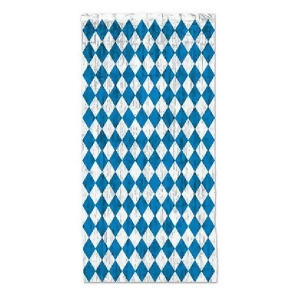 Pack of 6 Oktoberfest Blue and Silver Diamonds Gleam 'N Fringed Curtain Party Decorations 8' - All