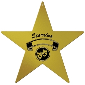 Pack of 24 Metallic Gold and Black Awards Night Star 12 - All