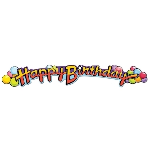 Club Pack of 12 Multi-Colored Happy Birthday Streamer Party Decorations 35 - All