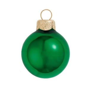 6Ct Shiny Green Xmas Glass Ball Christmas Ornaments 4 100mm - All