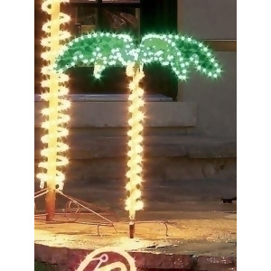 4.5' Tropical Lighted Holographic Rope Light Outdoor Palm Tree Yard Decoration - All