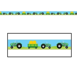 Club Pack of 12 Blue Green and Yellow Tractor Party Tape Party Decorations 20 - All