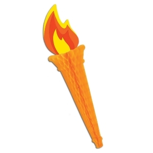 Club Pack of 24 Medieval Tissue Torch Hanging Sport Themed Party Decorations 24 - All